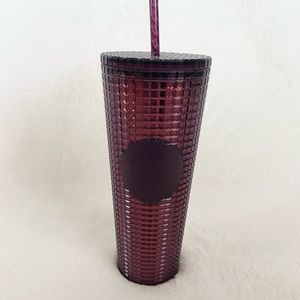 Starbucks Ltd Edition Maroon Grid Tumbler